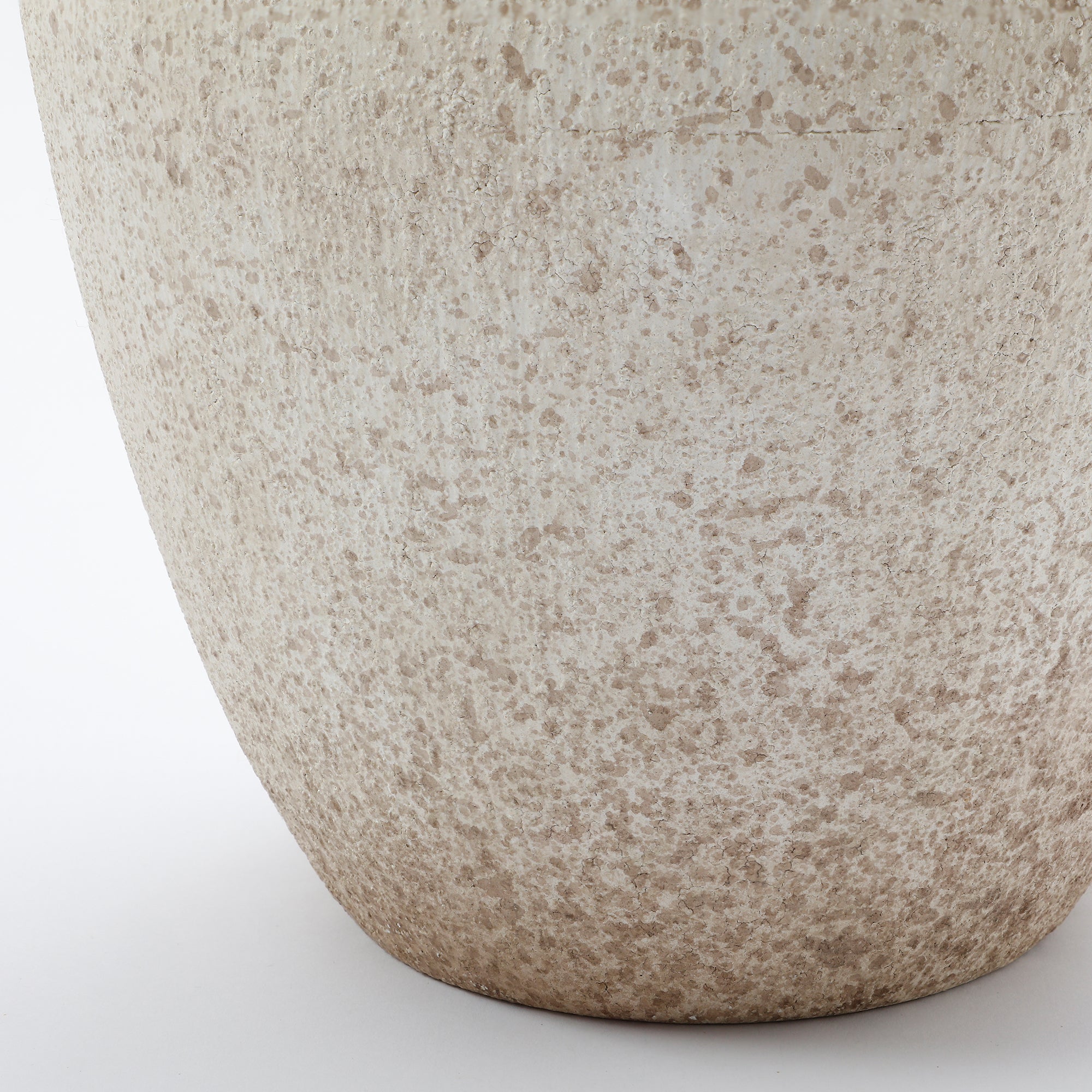Sia Home Vase Solea métal blanc 27 cm anses
