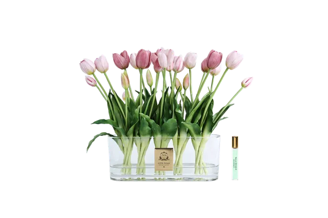 Côte Noire Perfumed Flowers OT02 bouquet tulipes roses vase ovale