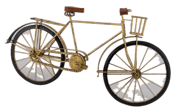 Feuillazur Rungis Vélo doré structure déco 58,5x14x28,5cm