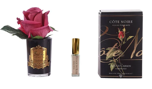 Côte Noire Perfumed Flowers GMRB44 bouton rose rouge carmin