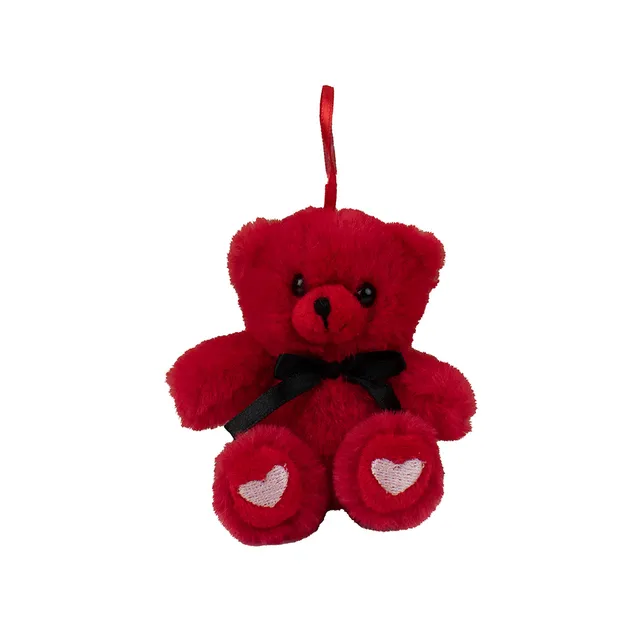 Feuillazur Mini Ours rouge coeur peluche Saint-Valentin