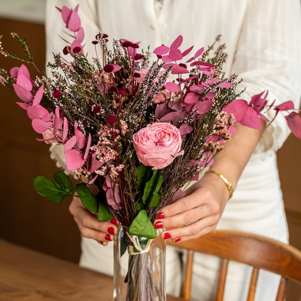 Flowrette Batignolles bouquet stabilisé roses éternel
