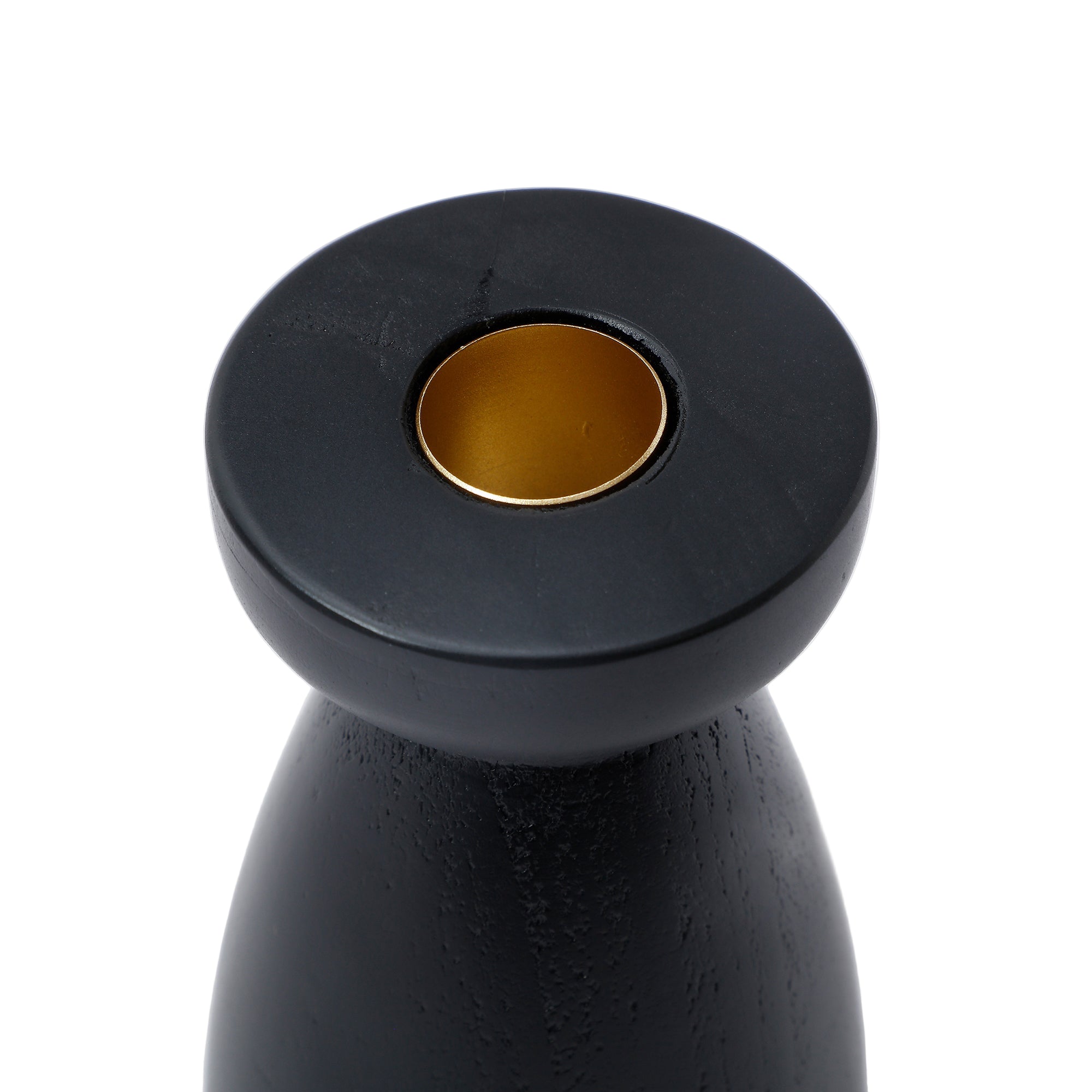 Sia Home Elya bougeoir bois noir 12 cm chandelle