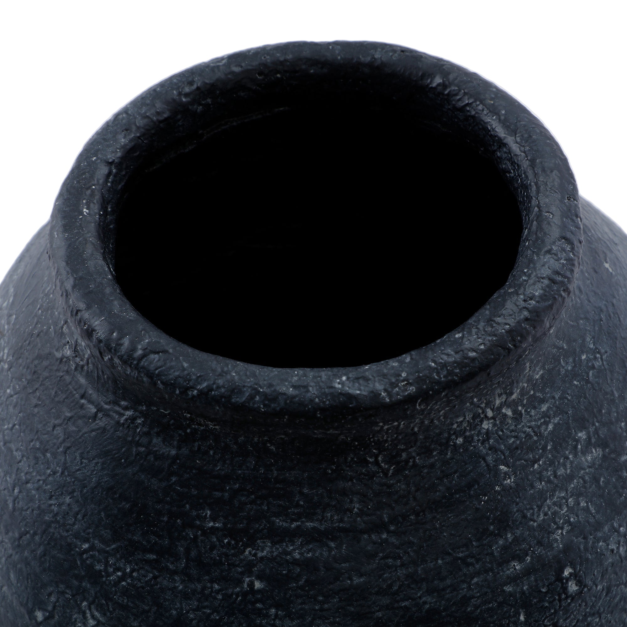 Sia Home Elvea 21 cm vase résine noir texturé