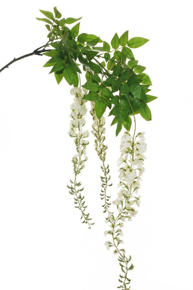 Feuillazur Rungis Piquet de glycine fleur artificielle rose 180cm