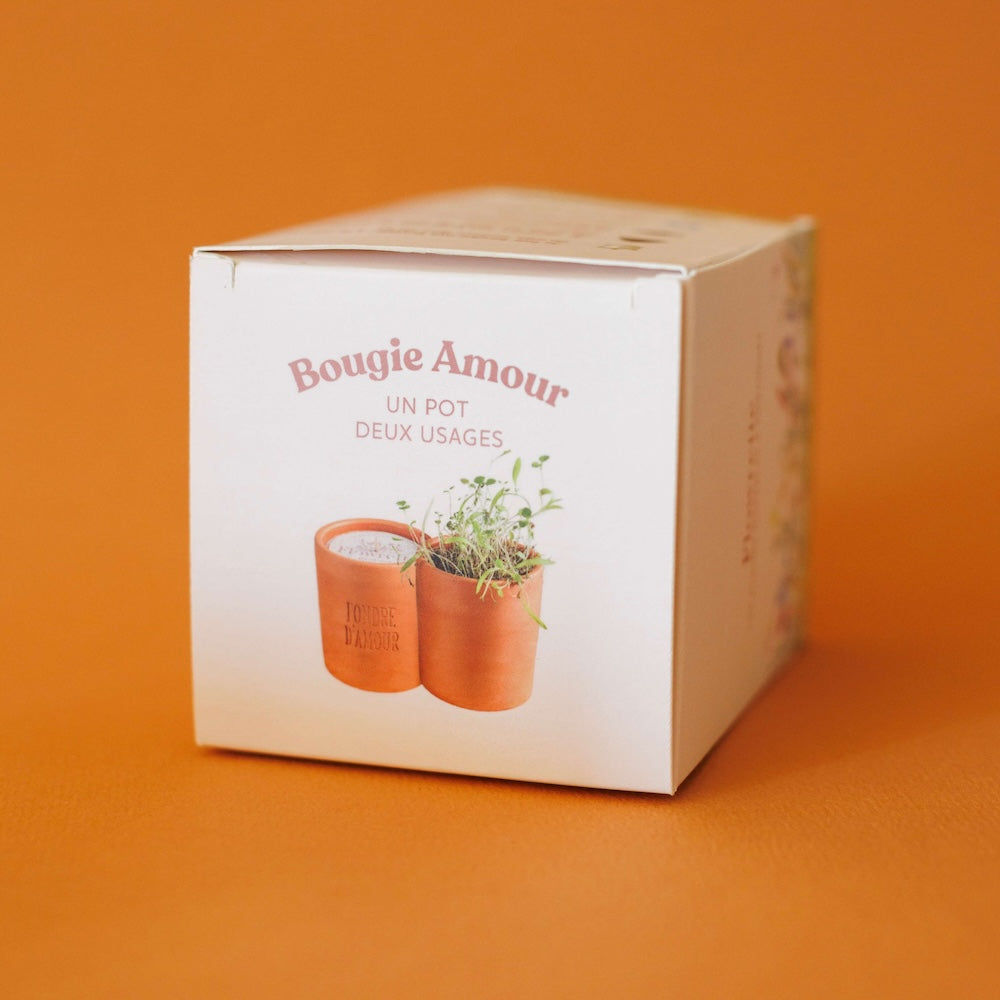 Flowrette Amour Terracotta bougie parfumée fleurs de lin
