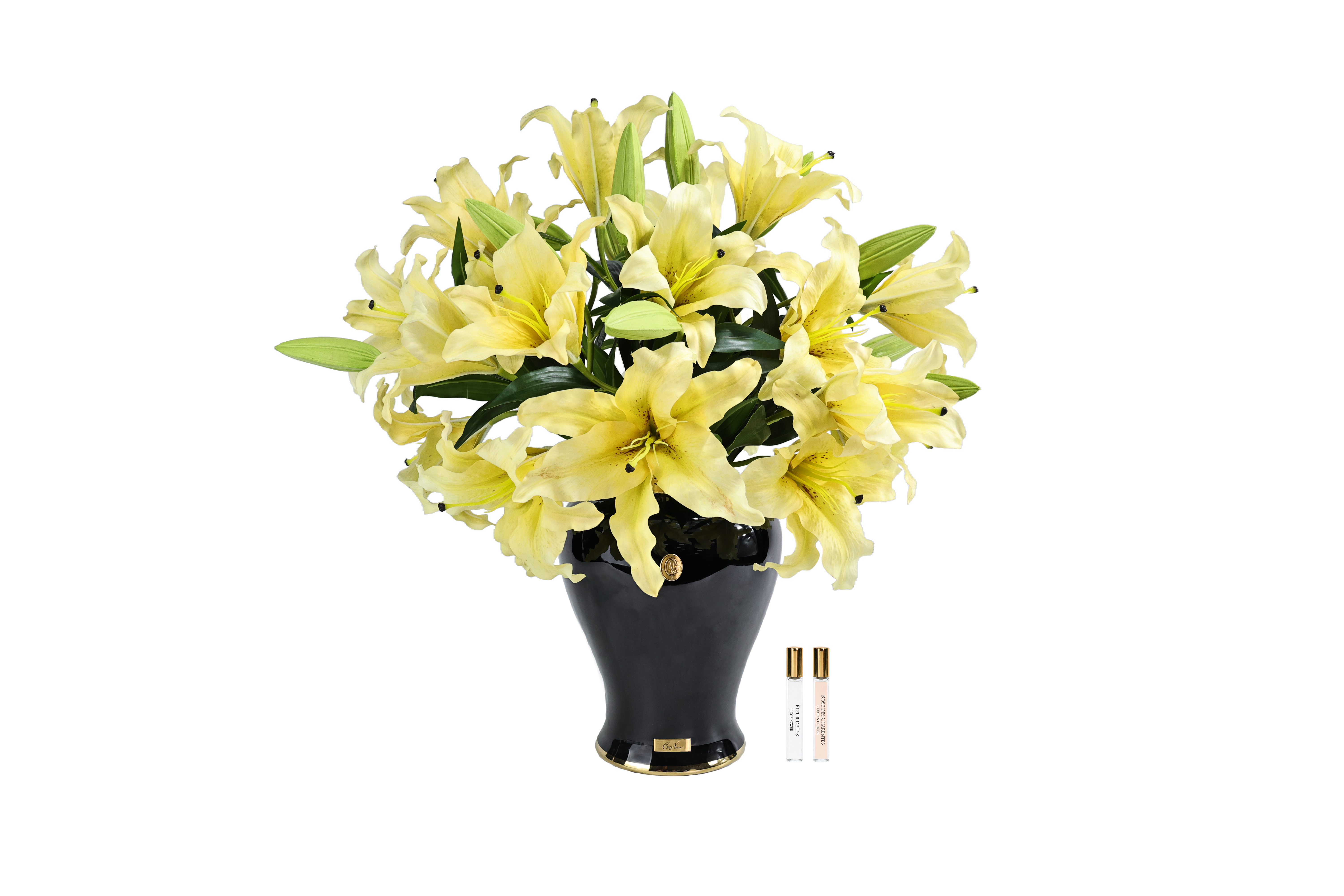 Côte Noire Imperial IMPL08 bouquet lys jaune urne noire