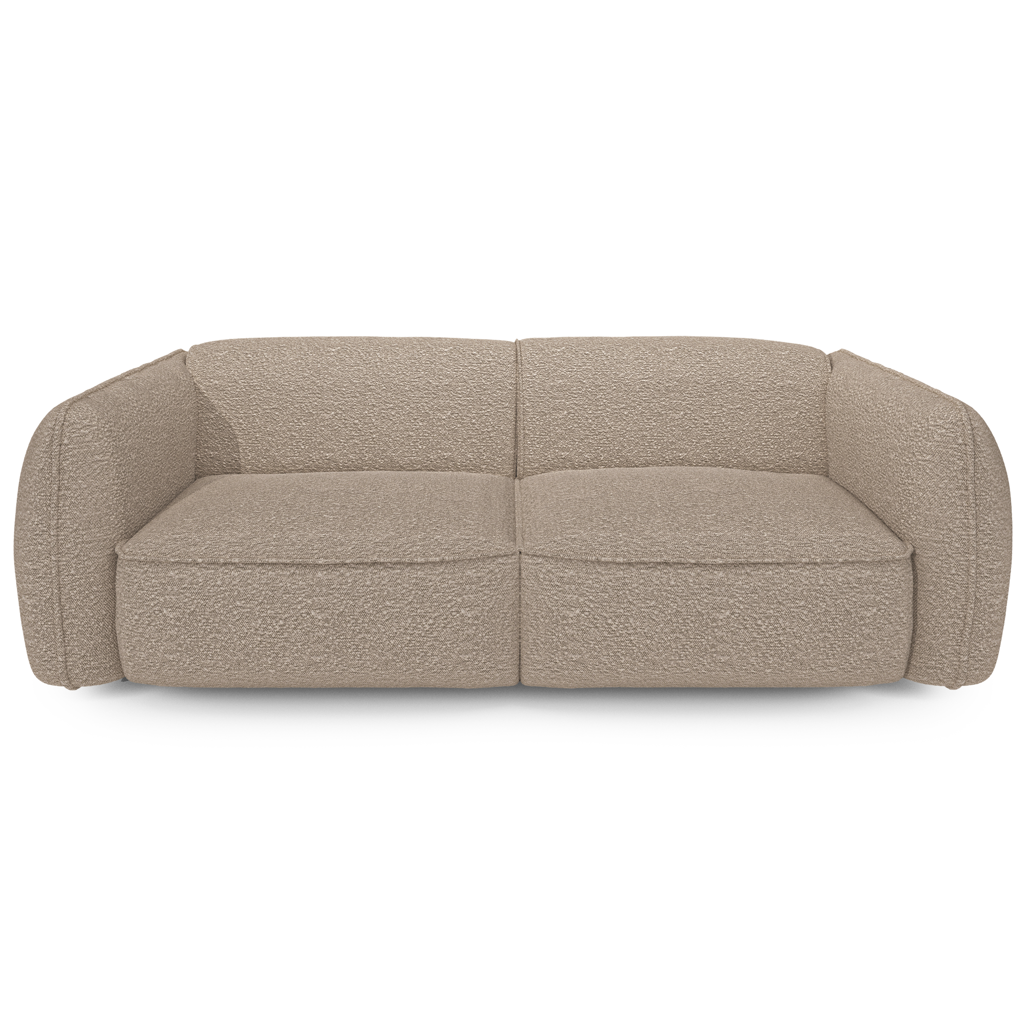 Sia Home Livia canapé tissu crème taupe design arrondi