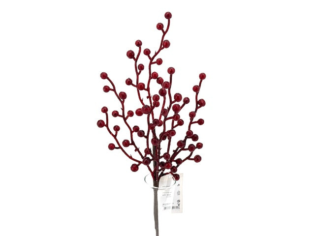 Feuillazur Rungis Branche berry rouge fleur artificielle 41cm