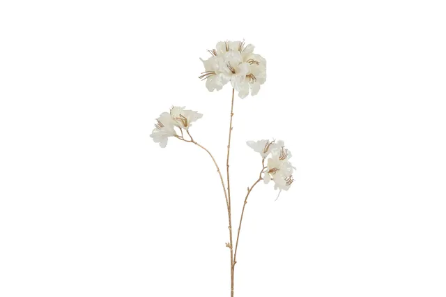 Feuillazur Rungis Tige azalea fleur artificielle blanc 86cm