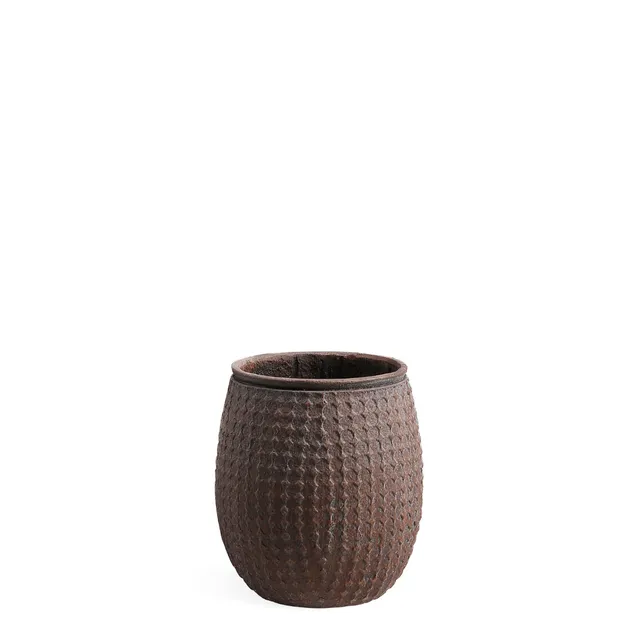 Sia Home Cache-pots Zen losanges cache-pot rouge 28 cm ciment