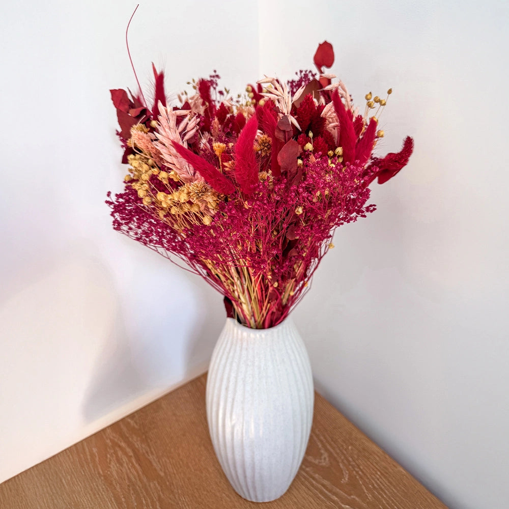 Flowrette Fleurs séchées Archibald bouquet séché M bordeaux