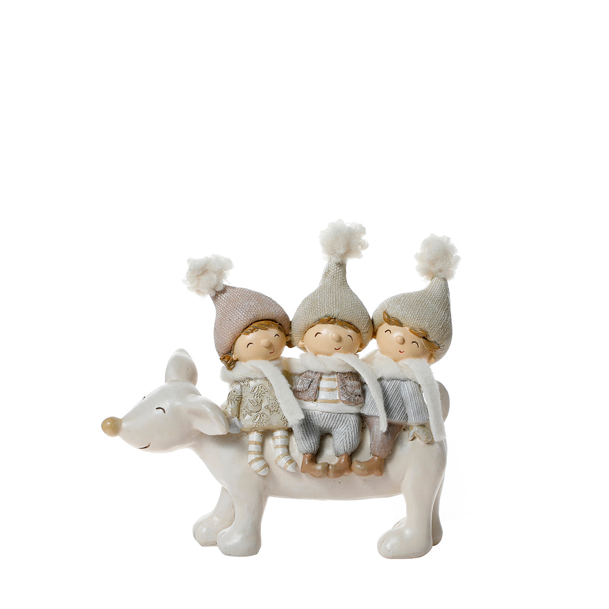 Sia Home Pastel figurine Noël renne gris 17 cm