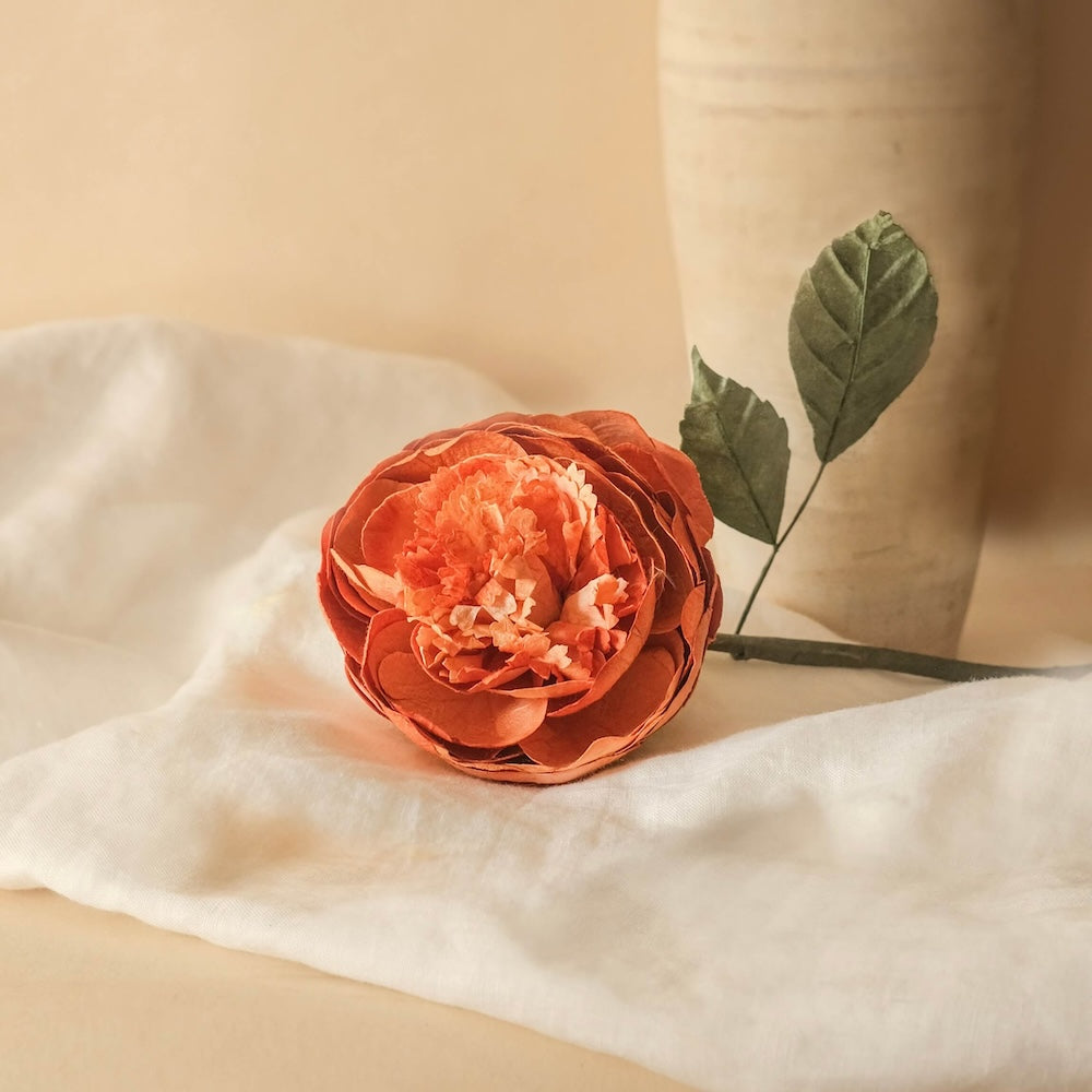 Flowrette Bouton de pivoine papier pêche fleur à l'unité