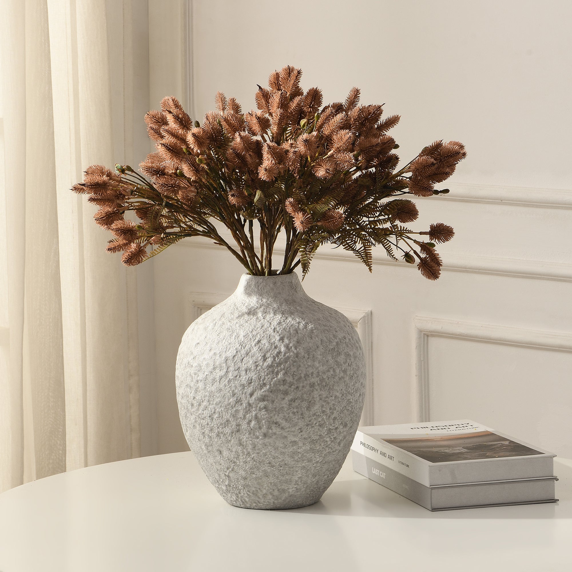 Sia Home Tiges fleurs Chardon 50 cm marron