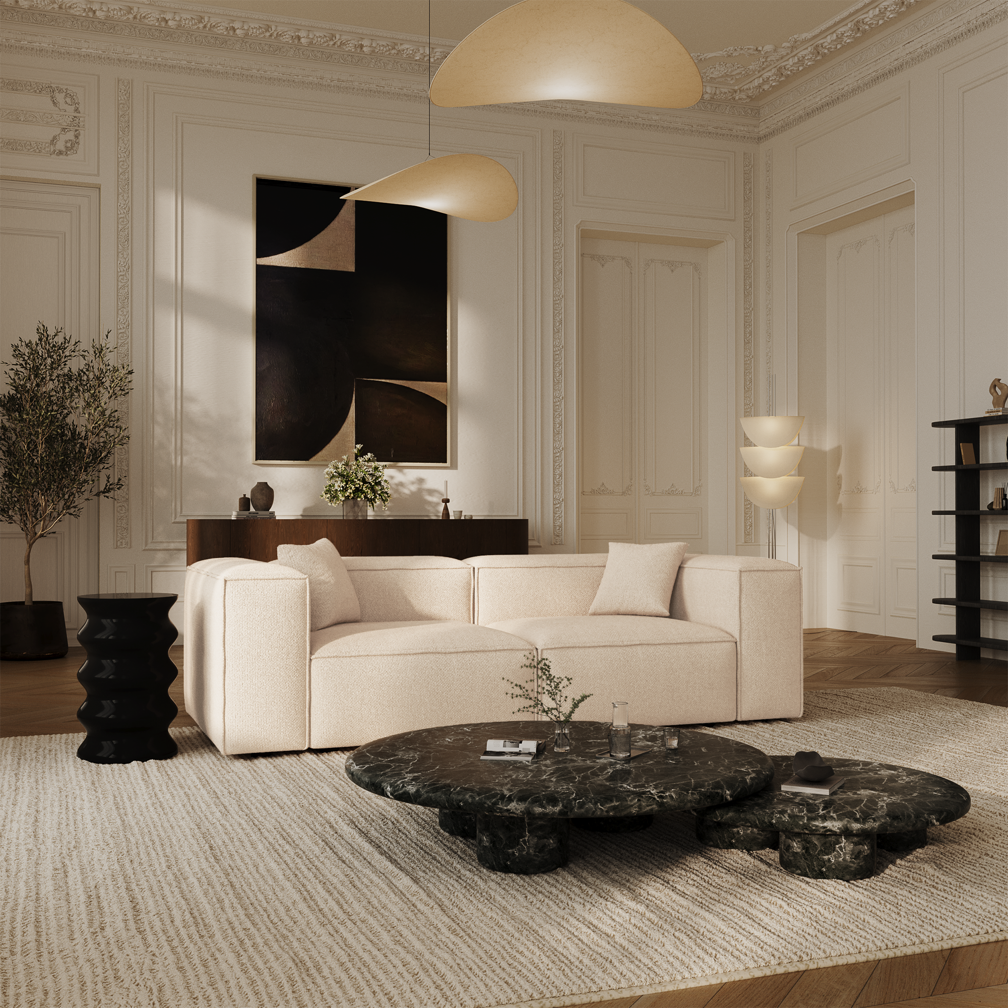 Sia Home Cubi Canapé modulable 242 cm mousse ressorts