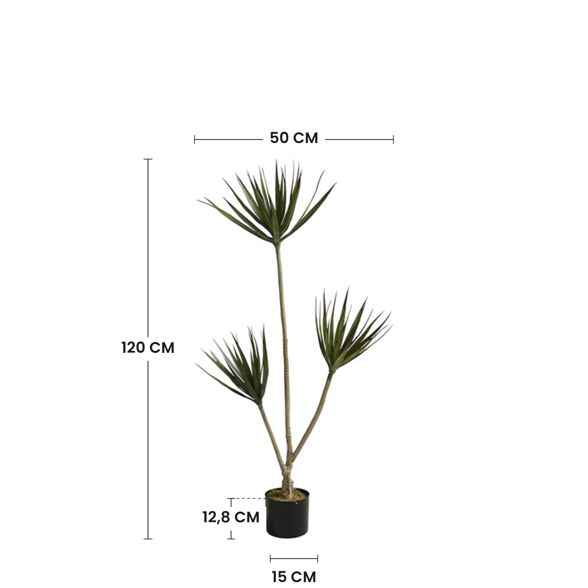 Sia Home Arbres artificiels Cordyline pot 120 cm plante verte