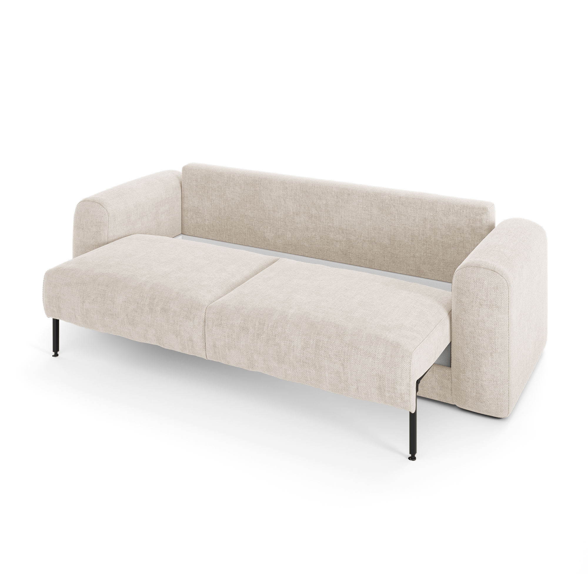 Sia Home Rio canapé convertible crème 4 places avec coffre