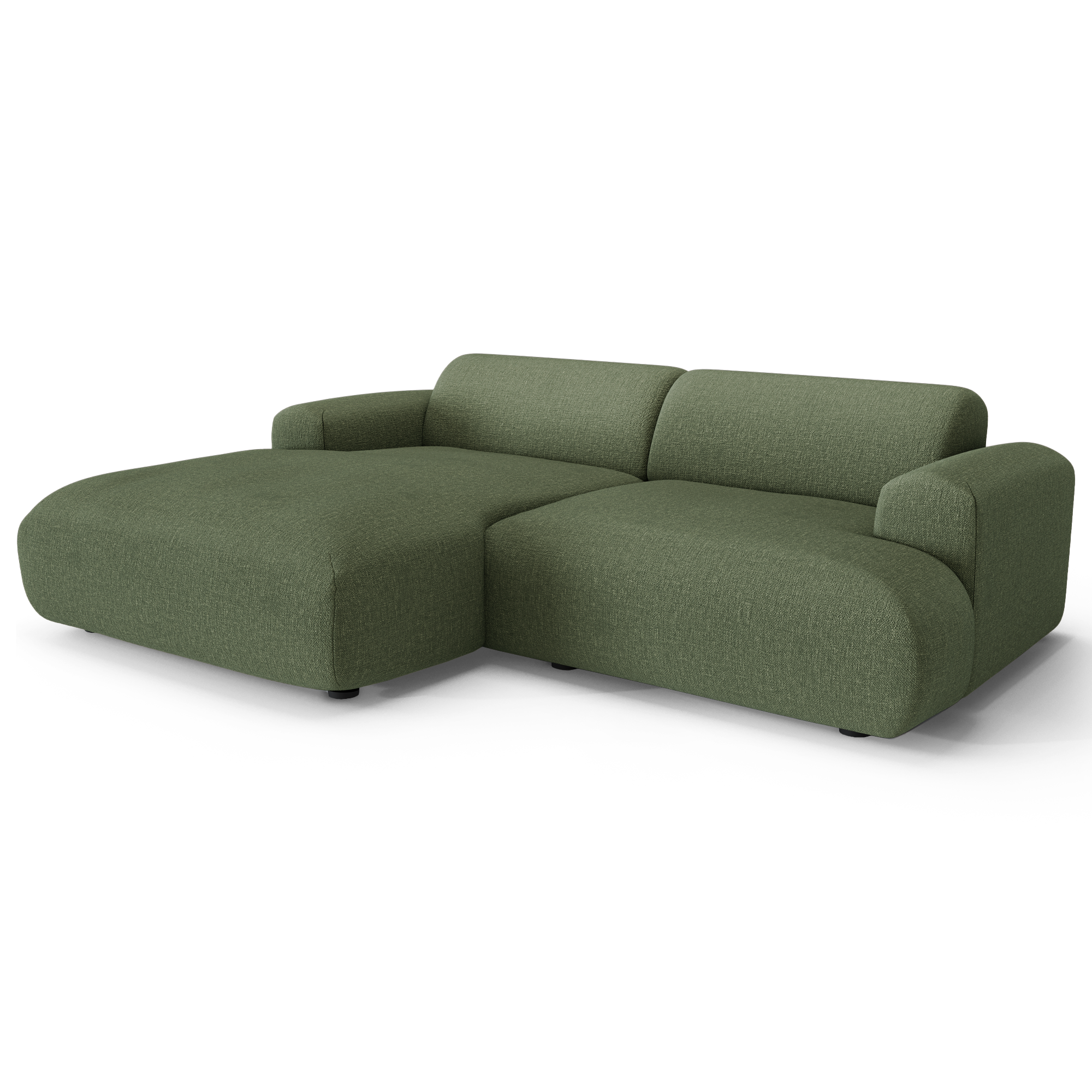 Sia Home Myra canapé angle gauche vert olive 5 places