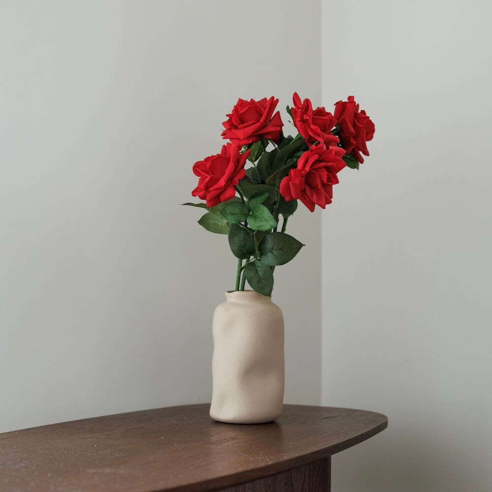 Flowrette rose rouge fleur artificielle Real Touch x1