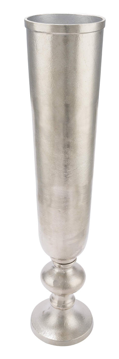 Feuillazur Rungis Vase long argenté 14x14x66 cm
