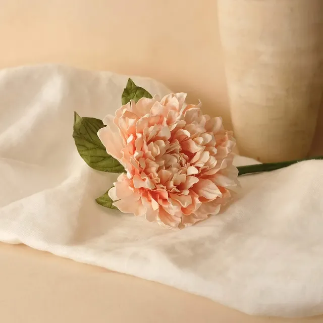 Flowrette Dahlia fleur papier corail blanc x1 salon