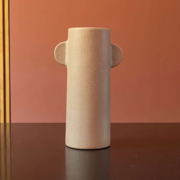 Flowrette Totem vase en grès fait main terre naturelle