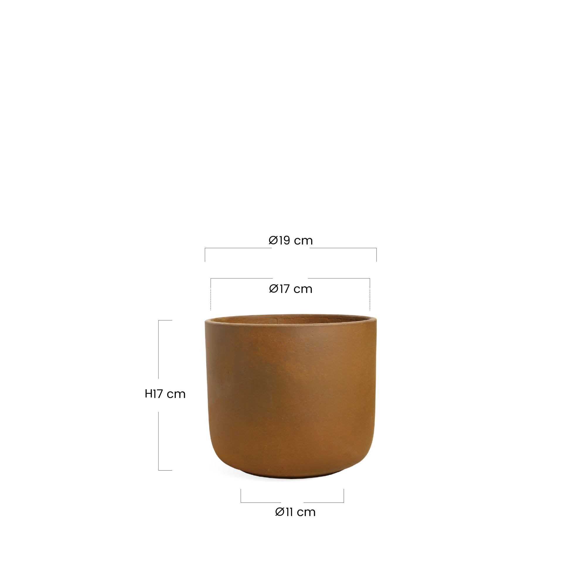 Sia Home Cache-pots Terra cache-pot terracotta 17 cm fibre ciment