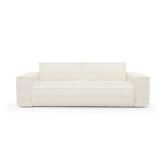 Sia Home Joan canapé convertible 140 cm crème matelas mémoire