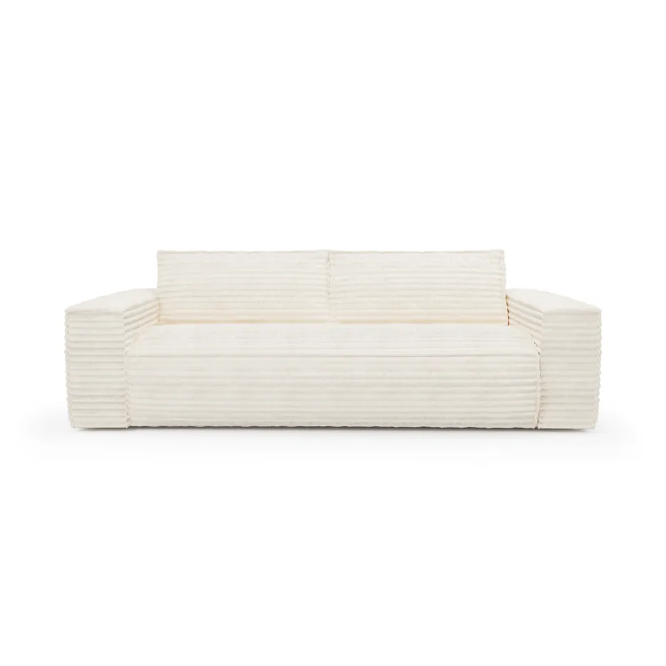 Sia Home Joan canapé convertible 140 cm crème matelas mémoire