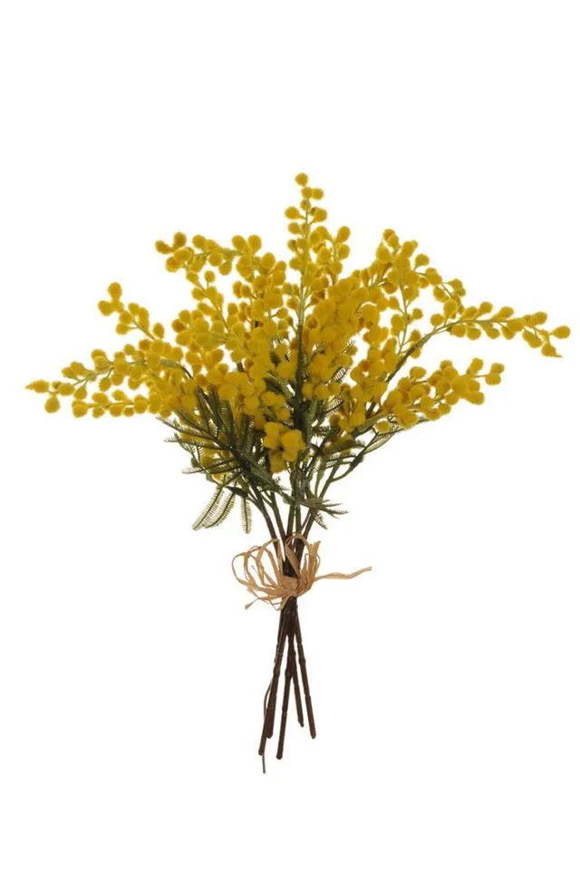 Feuillazur Rungis 5 branches de mimosa feuillage artificiel vert 42 cm