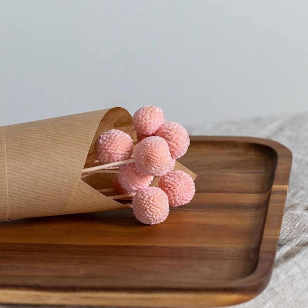 Flowrette Craspedia botte séchée rose x1