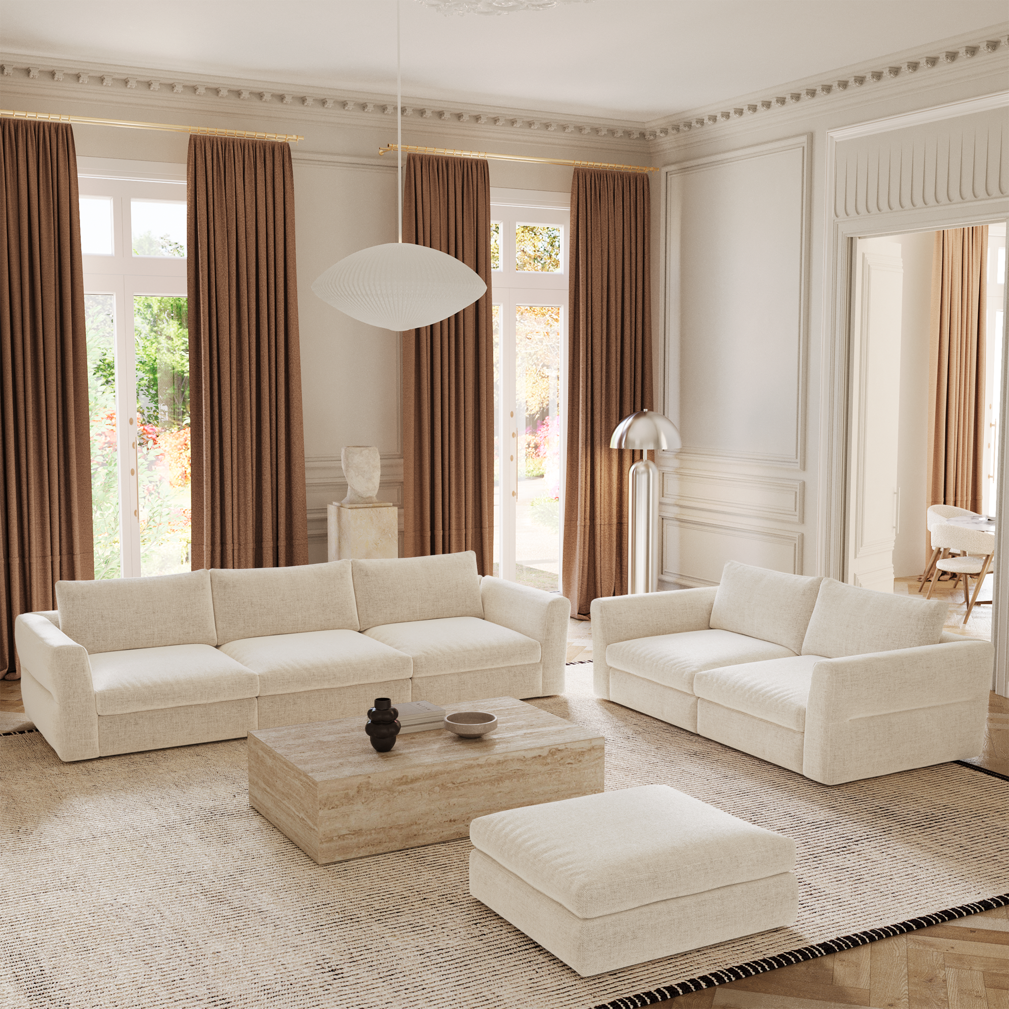 Sia Home Nest canapé modulable 3 places 214 cm salon