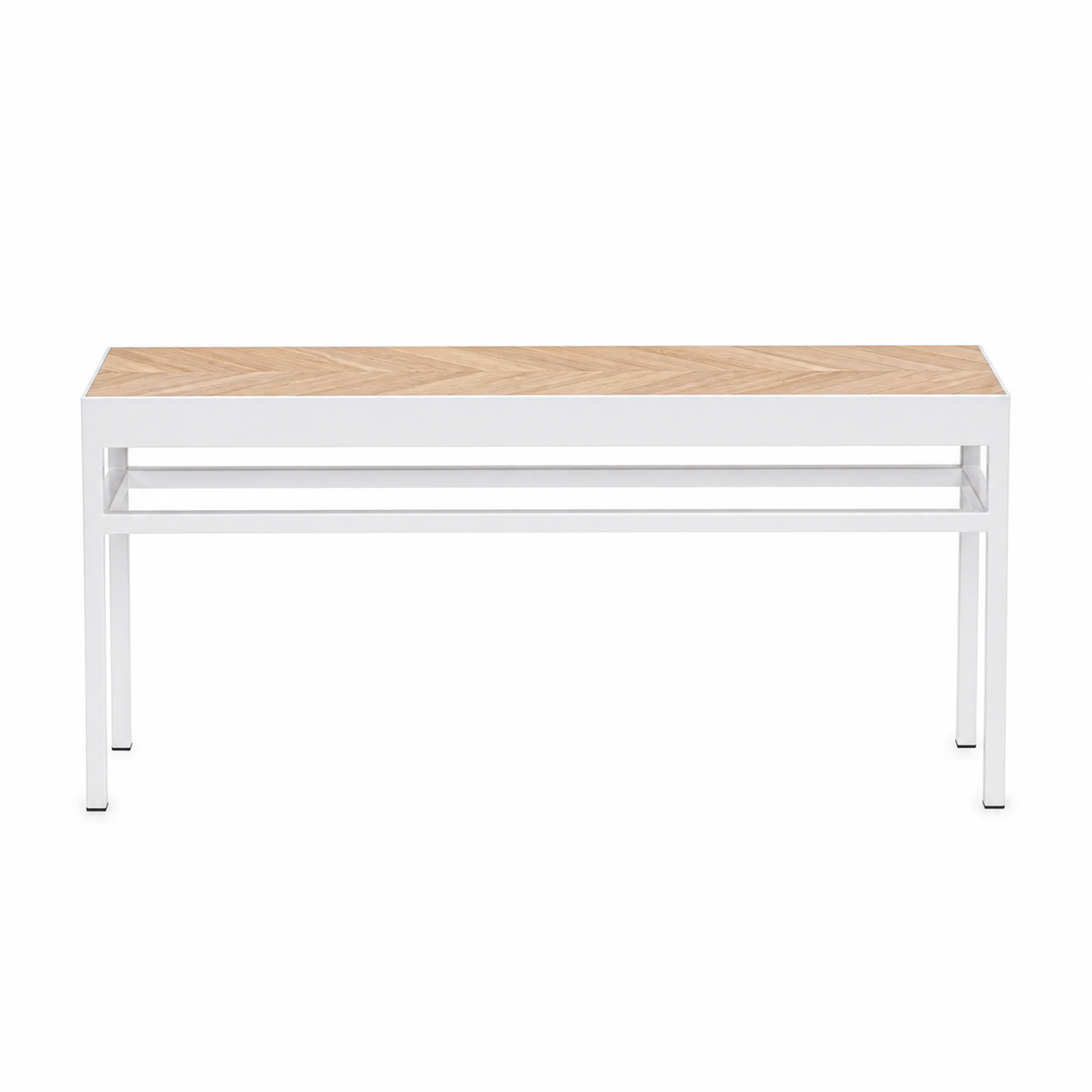 Sia Home Irene 100x25 cm banc blanc acier