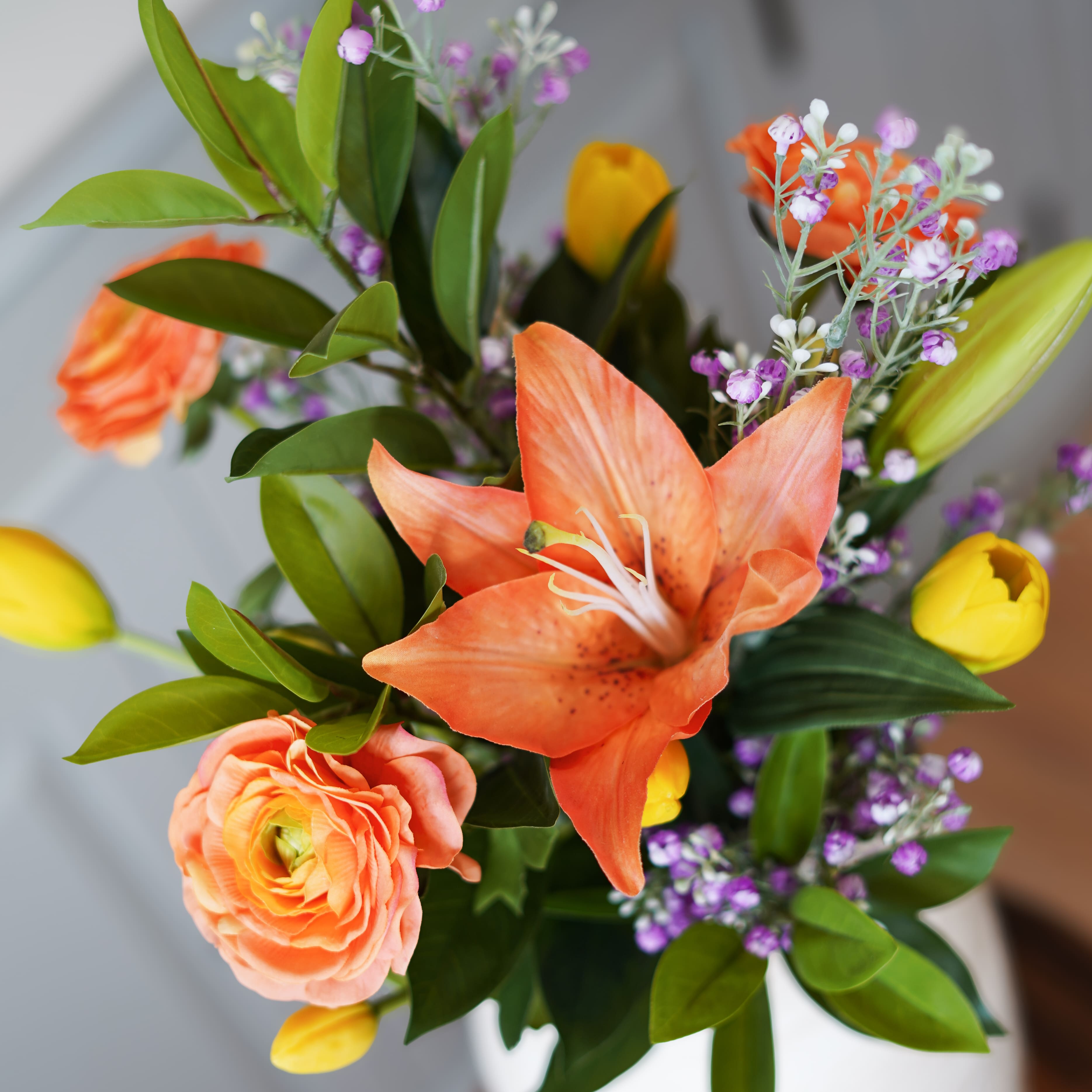 Flowrette Héloïse bouquet fleurs artificielles lys