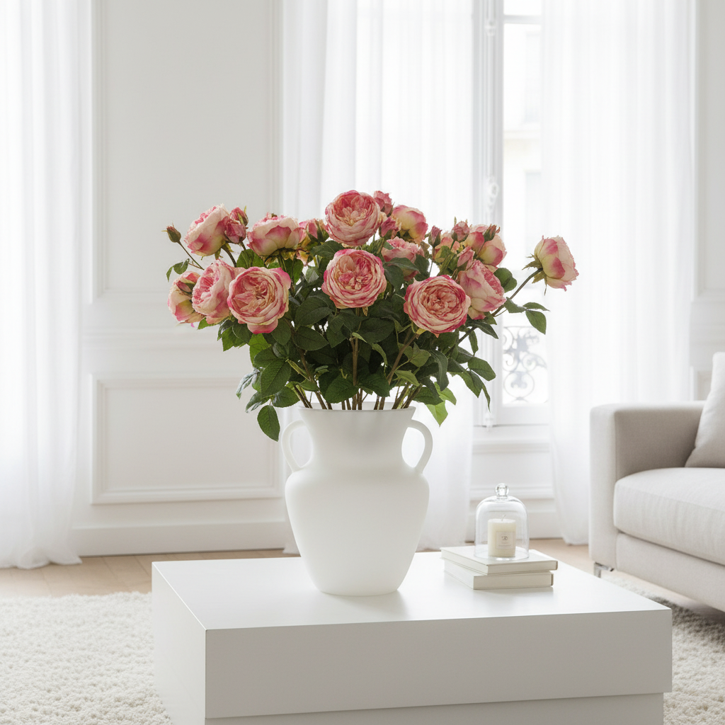 Sia Home Rose David fermée tige artificielle rose pâle 80 cm