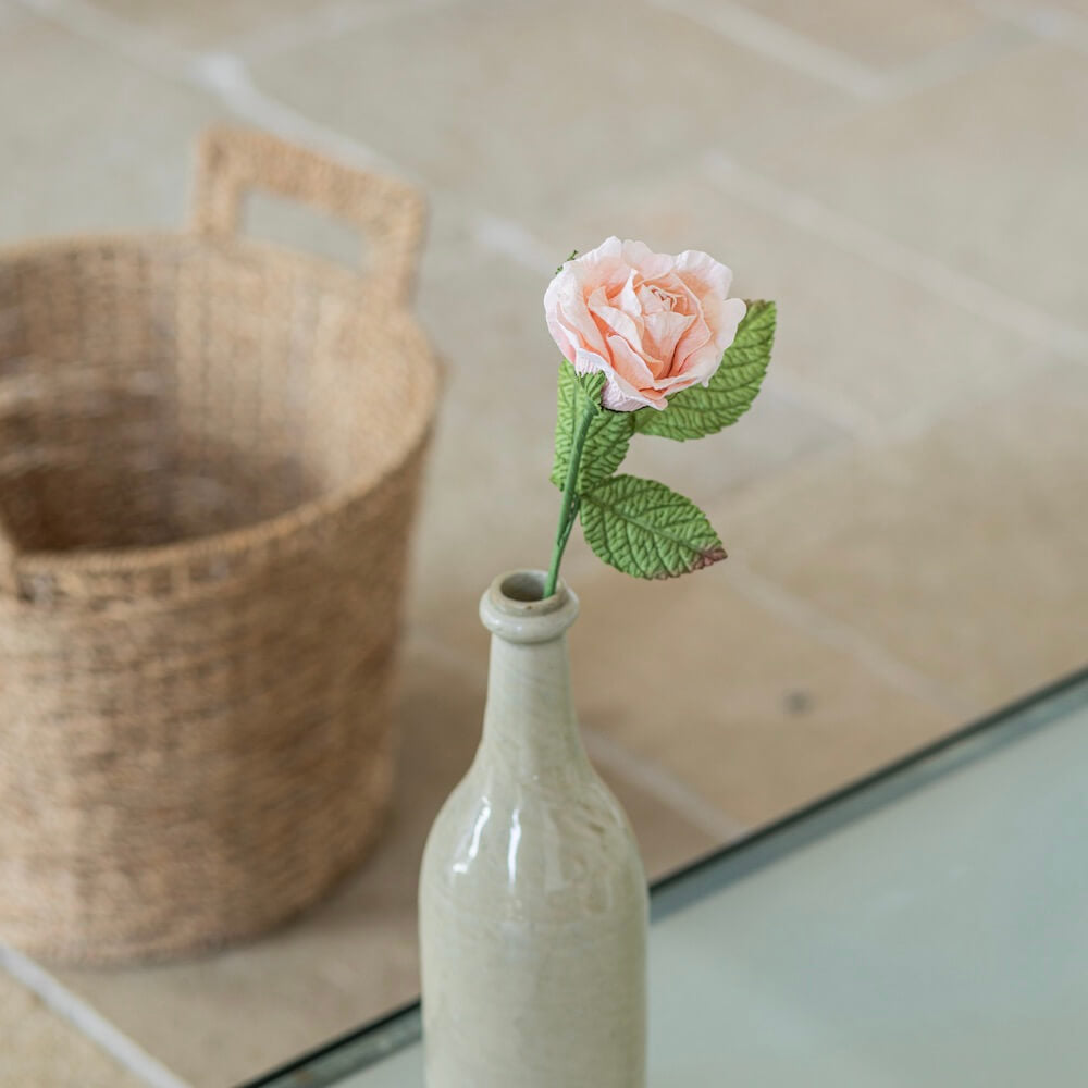 Flowrette Lady rose papier champagne à l’unité