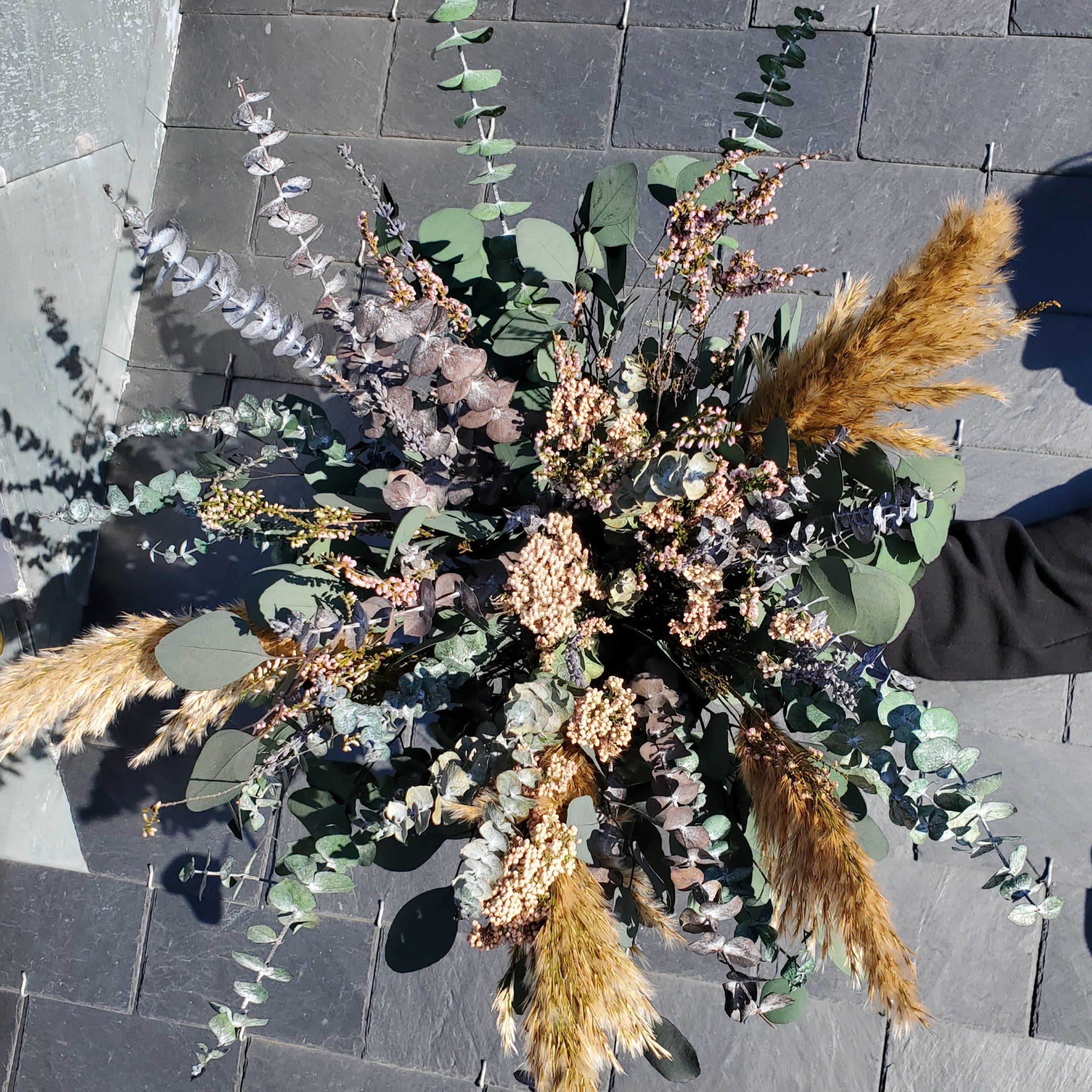 Ateliers Ouchamp Rue d'Oberkampf bouquet stabilisé pampa 45 cm