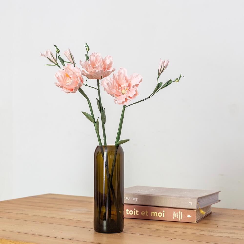 Flowrette lisianthus papier rose x1 fleur en papier