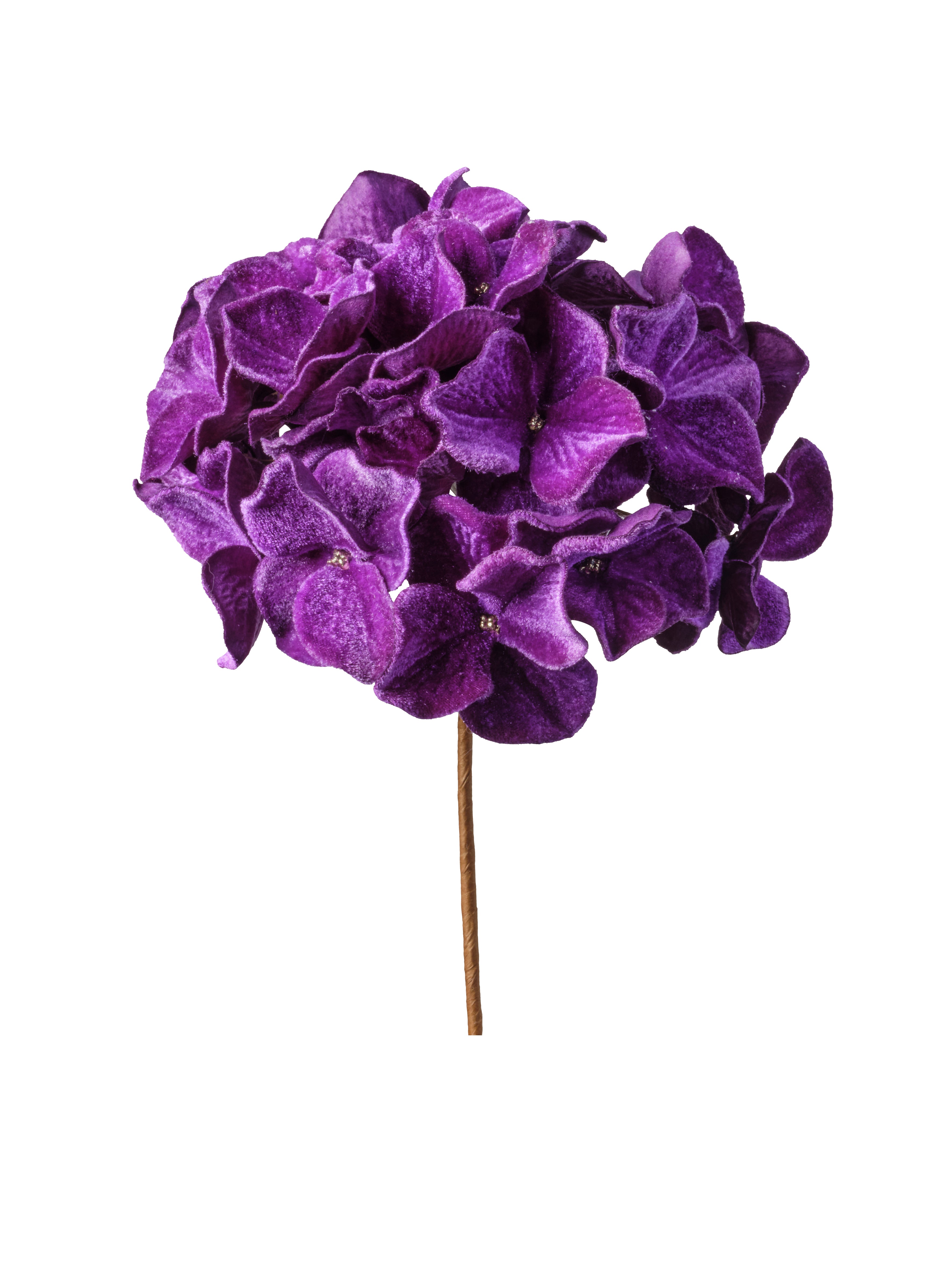 Feuillazur Rungis Hydrangea tige fleur artificielle violet Noël