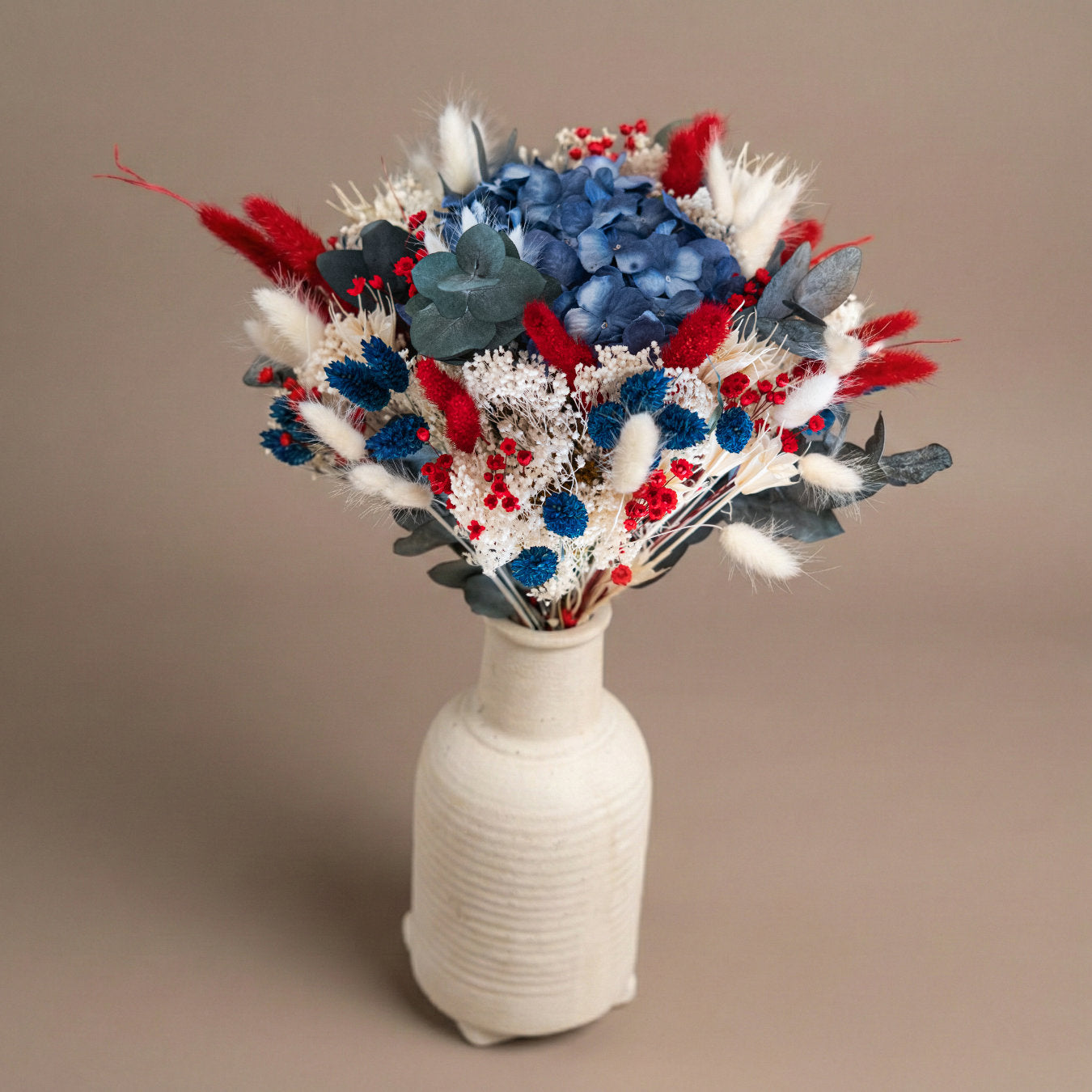 Flowrette Franc-Parler bouquet mixte tricolore fleurs séchées