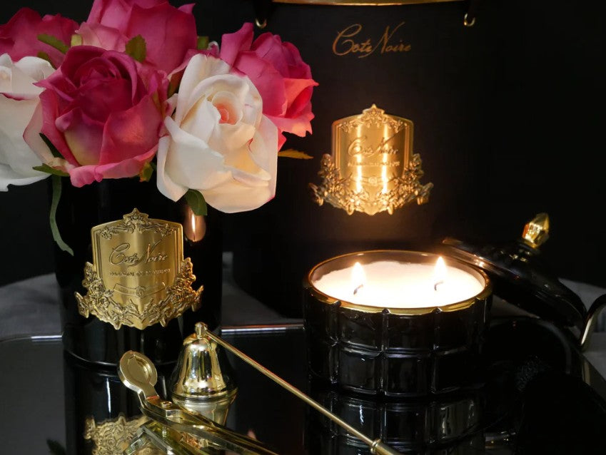 Côte Noire Art Deco GML45004 bougie 200 g noire