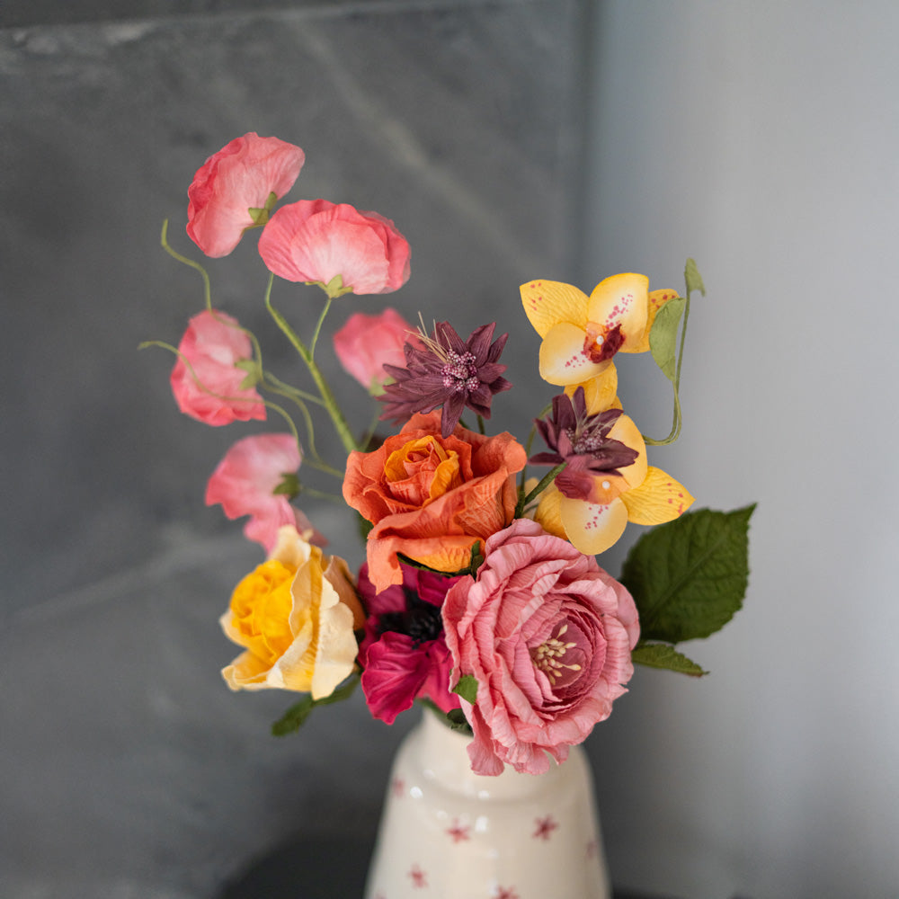 Flowrette Molière bouquet fleurs en papier sans entretien