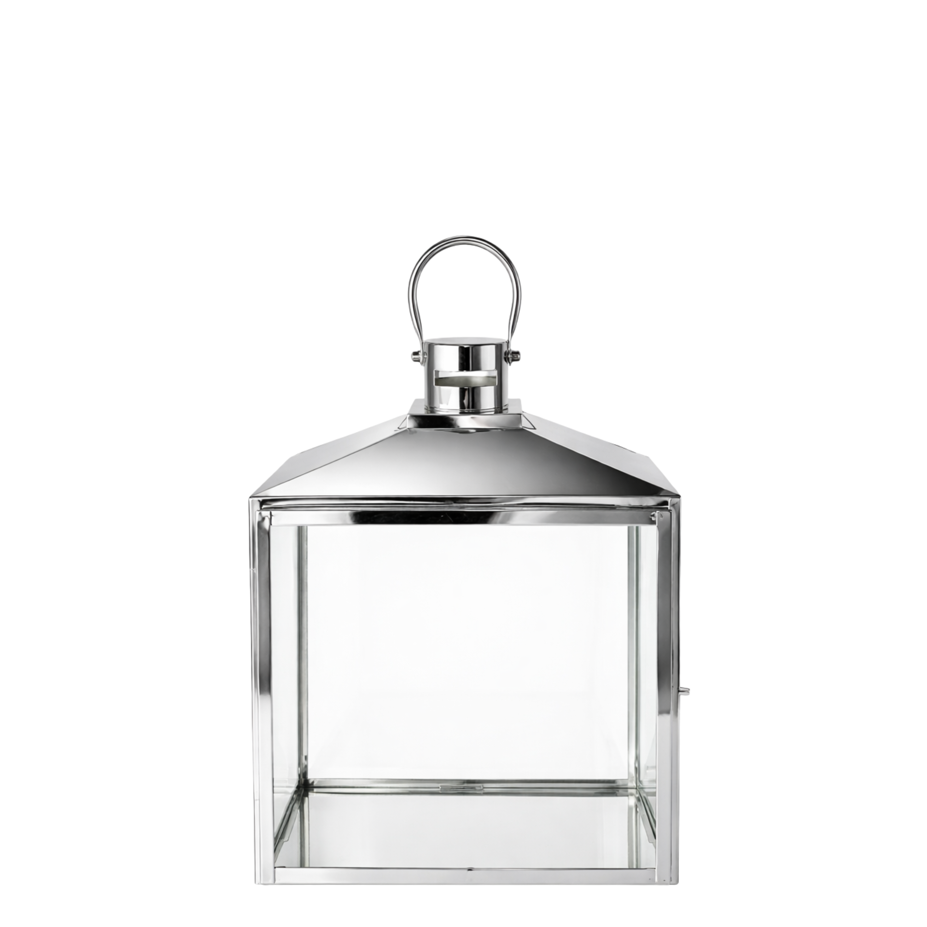 Sia Tara lanterne 37 cm argenté acier verre