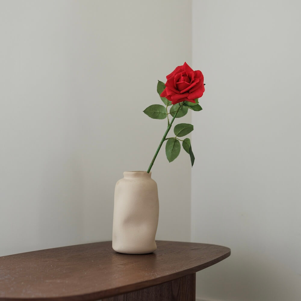 Flowrette rose rouge fleur artificielle Real Touch x1