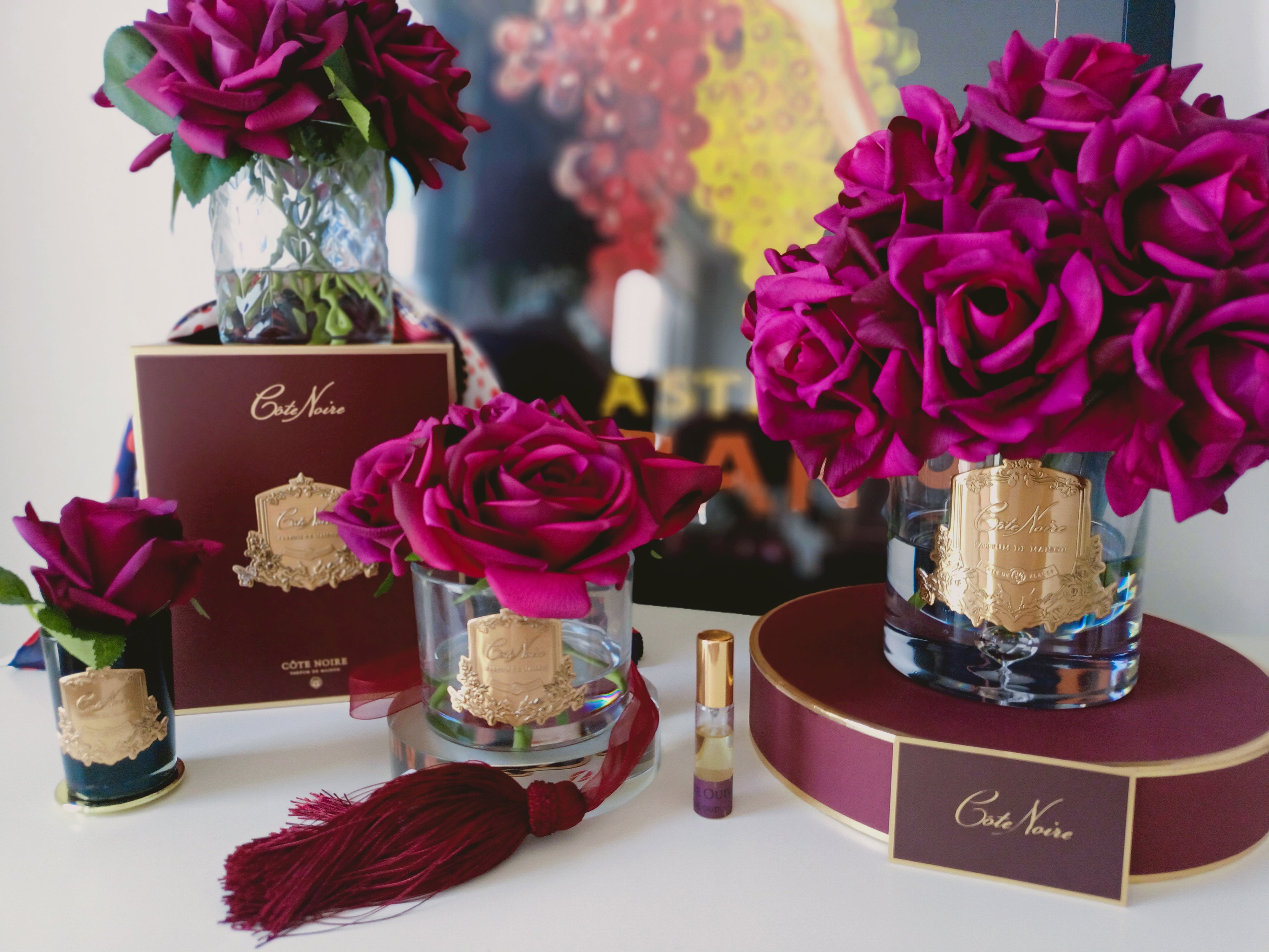 Côte Noire Perfumed Flowers GMR90 fleurs parfumées 5 roses carmin
