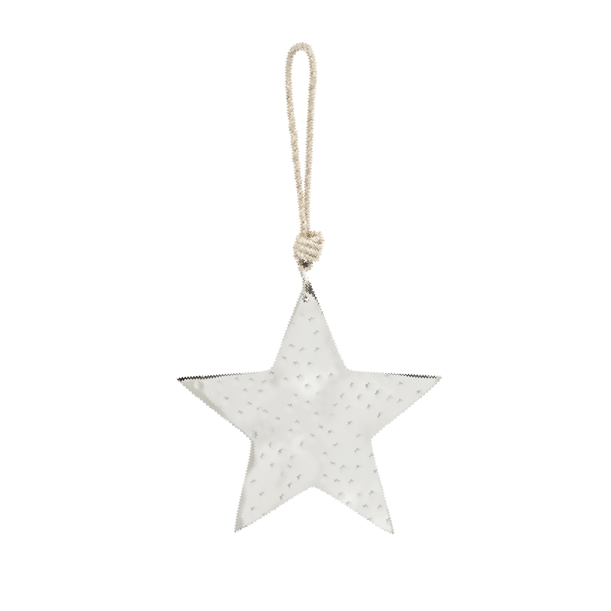 Sia Étoile Métal Suspension Noël Argenté 16 cm