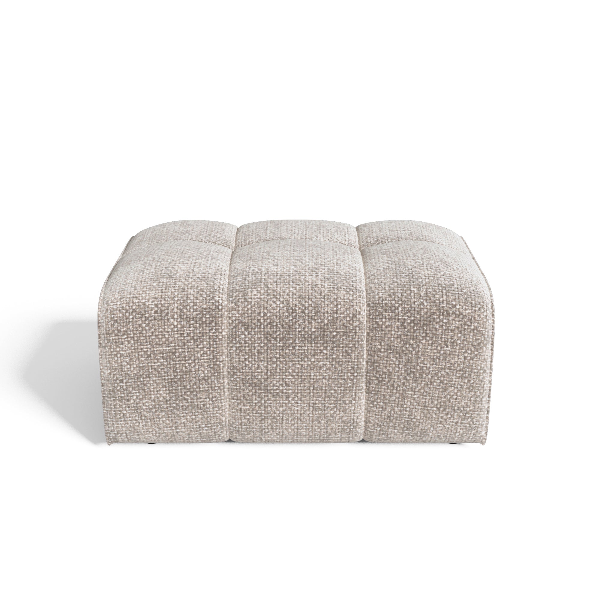 Sia Home Bari pouf capitonné crème
