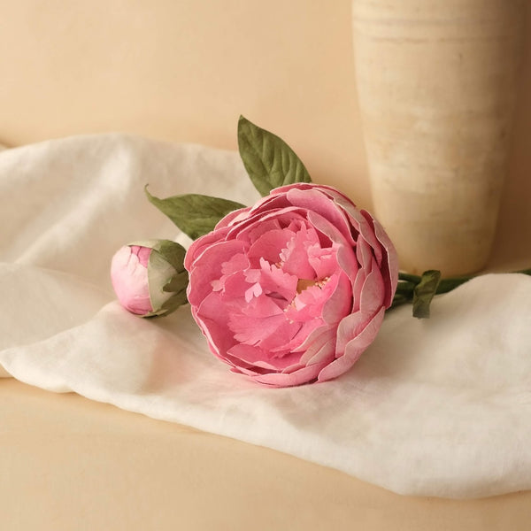 Flowrette Pivoine rose clair fleur papier large unité
