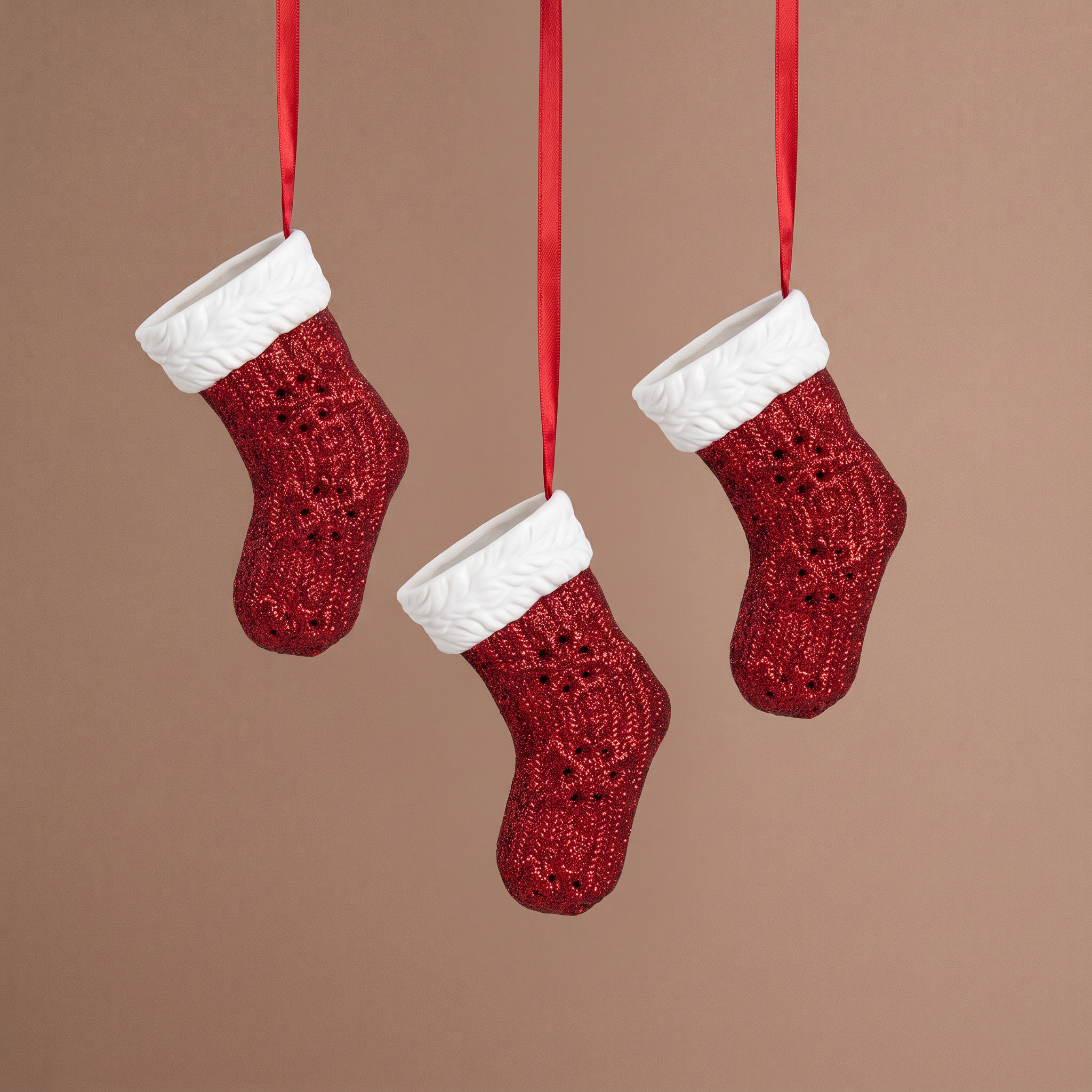 Sia Home Suspension Lappi Chaussette déco Noël rouge 12 cm